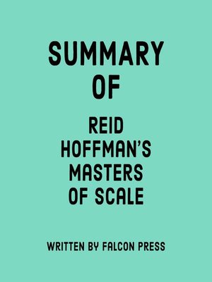 cover image of Summary of Reid Hoffman's Masters of Scale